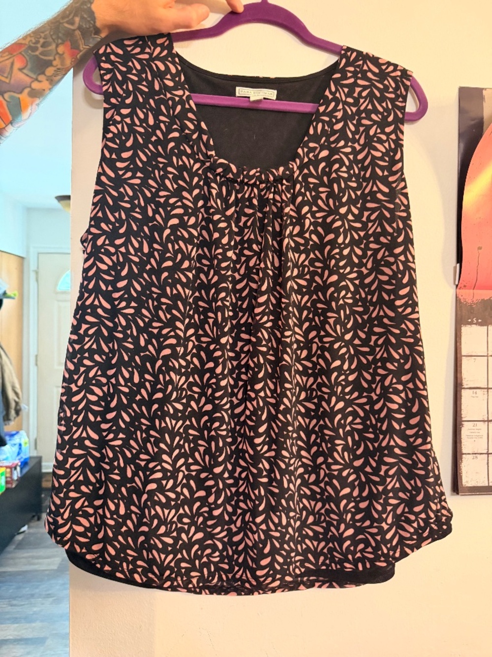 XL Printed Tank Top Blouse Like New